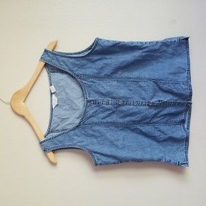 Vintage J.Jill Cotton Jean Button Up Vest Tank
